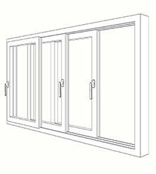 Ventana corrediza 3 hojas (3 rieles)