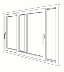 Ventana corrediza 2 hojas (2 rieles)