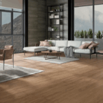 Piso SPC en tablas - Golden Teak