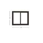 Ventana PVC Negro DVH 120x100 - Imagen 4