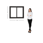 Ventana PVC Negro DVH 120x100