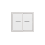 Ventana corrediza de PVC doble vidrio, medida 1,40 x 1,20 metros