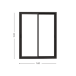Puerta Ventana PVC Negro DVH 160x205 - Imagen 2