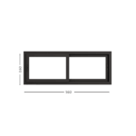 Ventana PVC Negro DVH 160 x 60cm - Imagen 2