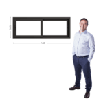 Ventana PVC Negro DVH 160 x 60cm