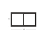 Ventana PVC Negro DVH 180x100 - Imagen 4