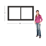 Ventana PVC Negro DVH 180x100