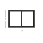Ventana PVC Negro DVH 180x120 - Imagen 4