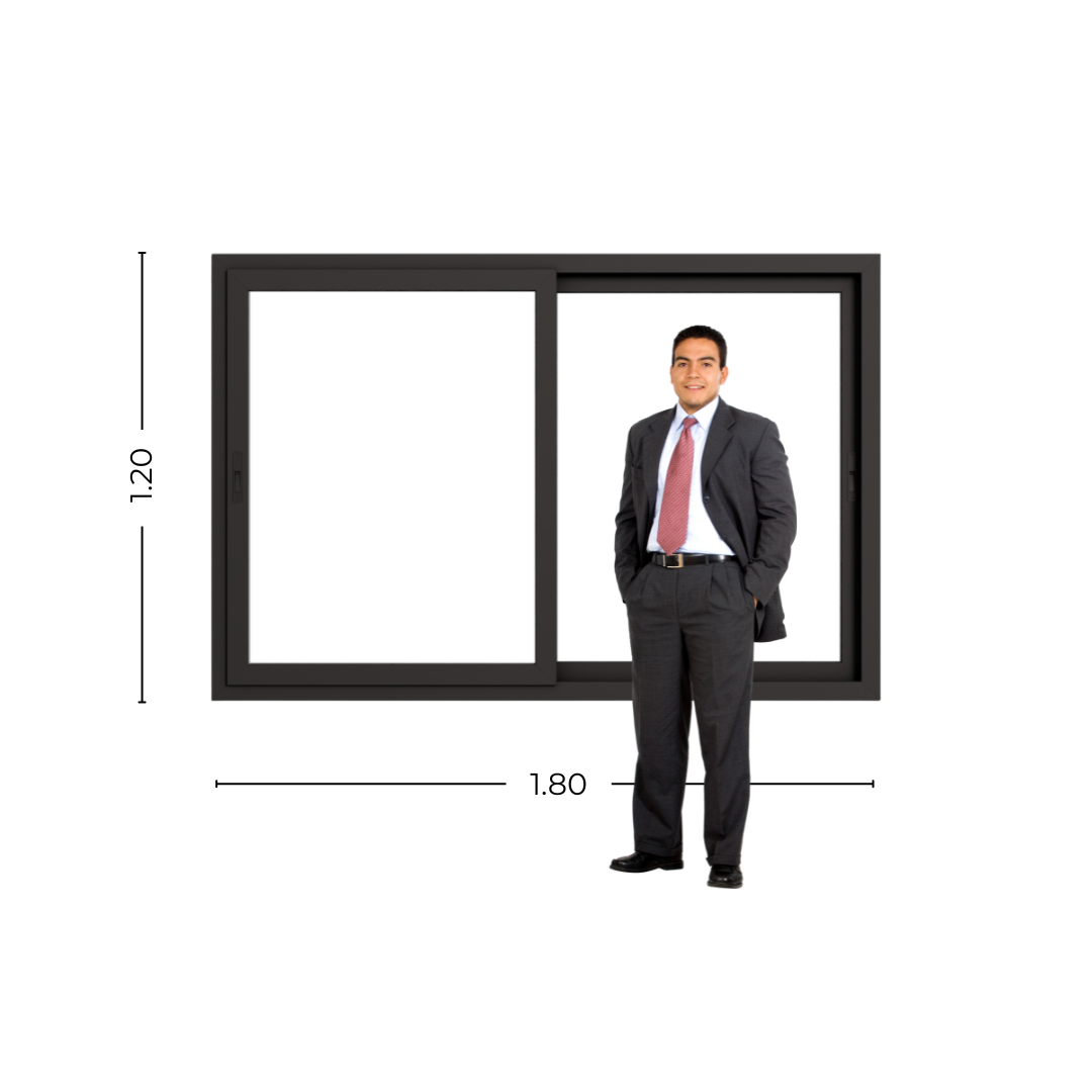 STKC180120 - Persona (1) Ventana PVC Negro DVH 180x120 - Imagen 1