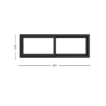 Ventana PVC Negro DVH 180 x 60cm - Imagen 4