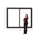 Ventana PVC Negro DVH 200x160