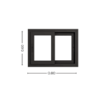 Ventana PVC Negro DVH 80 x 60cm - Imagen 6