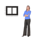 Ventana PVC Negro DVH 80 x 60cm