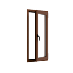 Abertura PVC Batiente color Roble DVH