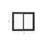 Ventana PVC Gris Antracita DVH 120x100 - Imagen 6