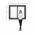 Ventana PVC Gris Antracita DVH 120x100