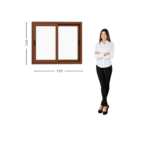 Ventana PVC Roble Claro DVH 120x100 cm
