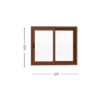 Ventana PVC Roble Claro DVH 120x100 cm - Imagen 5