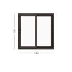 Ventana PVC Gris Antracita DVH 120x120 - Imagen 4