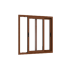 Ventana PVC Roble Claro DVH 120x120 - Imagen 6