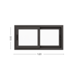 Ventana PVC Gris Antracita DVH 120x60 - Imagen 5
