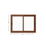 Ventana PVC Roble Claro DVH 140x100 cm - Imagen 6