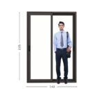 Puerta Ventana PVC Gris Antracita DVH 140x205