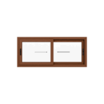 Ventana PVC Roble Claro DVH 140x60 - Imagen 4