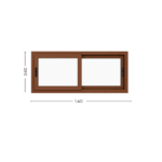Ventana PVC Roble Claro DVH 140x60 - Imagen 5
