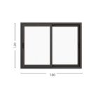 Ventana PVC Gris Antracita DVH 160x120 - Imagen 3