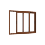 Ventana Fija PVC Roble Claro DVH 160x40 - Imagen 2