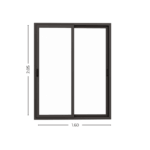 Puerta Ventana PVC Gris Antracita DVH 160x205 - Imagen 5