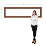 Ventana Fija PVC Roble Claro DVH 160x40
