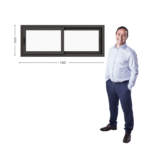 Ventana PVC Gris Antracita DVH 160x60