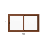 Ventana PVC Roble Claro DVH 180x100 - Imagen 4