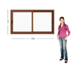 Ventana PVC Roble Claro DVH 180x100
