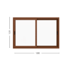 Ventana PVC Roble Claro DVH 180x120 - Imagen 6