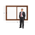Ventana PVC Roble Claro DVH 180x120