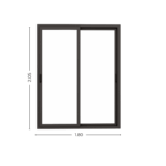 Puerta Ventana PVC Gris Antracita DVH 180x205cm - Imagen 5