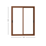 Puerta Ventana PVC Roble Claro DVH 180x205 - Imagen 3