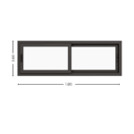 Ventana PVC Gris Antracita DVH 180x60 - Imagen 5