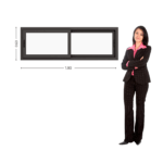 Ventana PVC Gris Antracita DVH 180x60