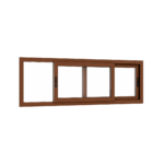 Ventana PVC Roble Claro DVH 180x60 cm - Imagen 3