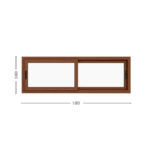 Ventana PVC Roble Claro DVH 180x60 cm - Imagen 5