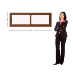 Ventana PVC Roble Claro DVH 180x60 cm
