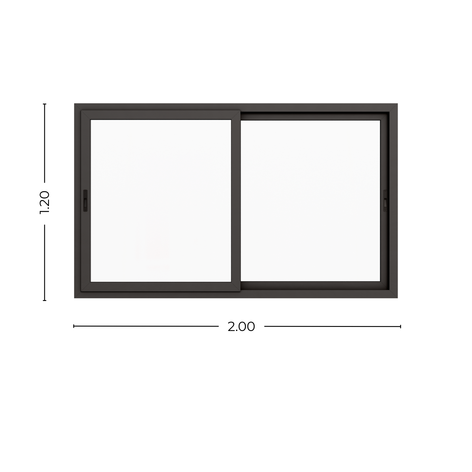 STKC200120 - GFN Medidas Ventana PVC Gris Antracita DVH 200x120 cm - Imagen 1