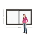 Ventana PVC Gris Antracita DVH 200x120 cm - Imagen 5