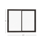 Ventana PVC Gris Antracita DVH 200x160 - Imagen 4