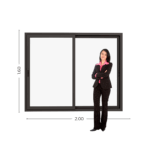 Ventana PVC Gris Antracita DVH 200x160