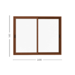Ventana PVC Roble Claro DVH 200x160 - Imagen 6